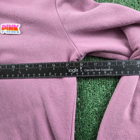 PINK Victoria's Secret LOVE PINK Mauve Half Zip Pullover Hoodie Women's XS - Picture 7 of 8
